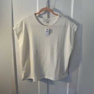 NWT Banana Republic Factory Crepe Jacquard Side-Button Top